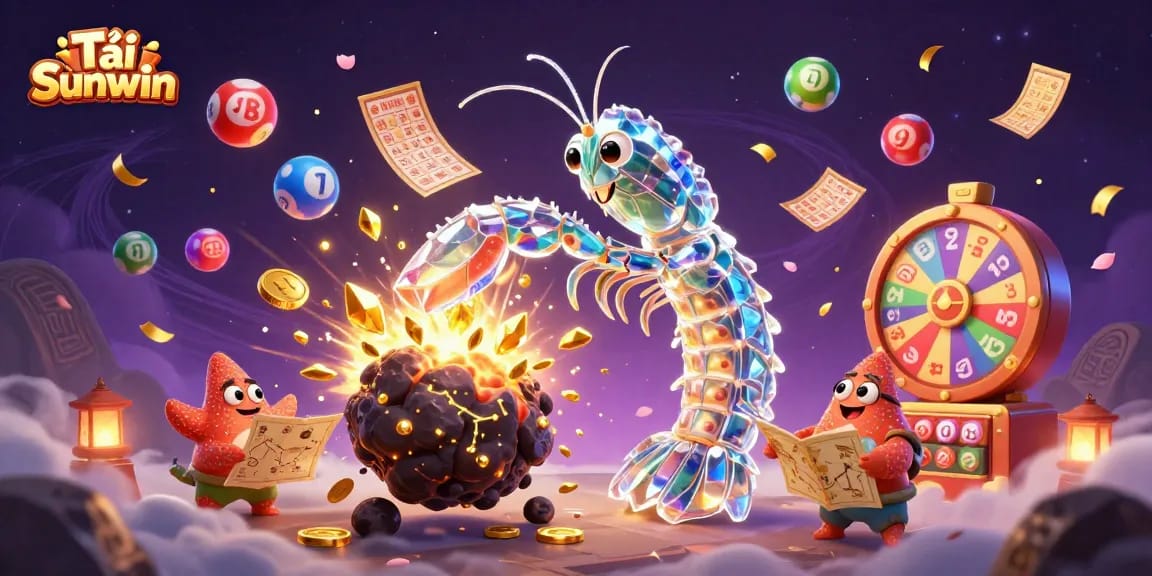 Tải Sunwin captures the thrill of winning with a galactic samurai and vibrant casino elements.
