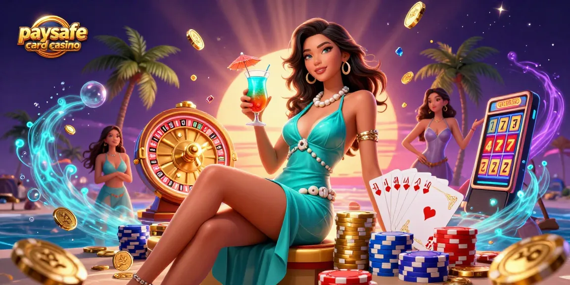 Erleben Sie die Aufregung des Paysafe Card Casinos mit einer glamourösen Szene des Gewinnens und Spaßes.