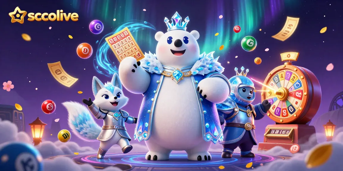 Socolive brings excitement to online gambling with vibrant lottery elements in a magical scene.
