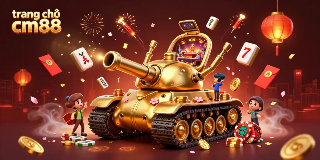 Engage with the enchanting scene at trang chủ cm88 featuring a vibrant casino beetle tank and festive elements.