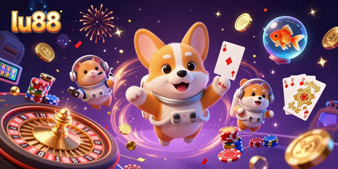 Experience thrilling gaming action at lu88 with vibrant characters and dynamic casino elements.