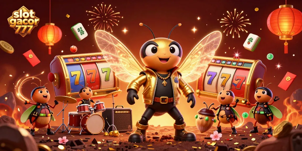 Play slot gacor 777 with the vibrant 3D rock star scene featuring exciting jackpots and spinning reels.