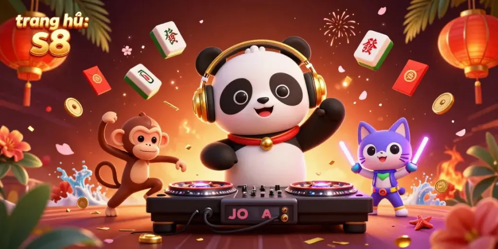 Experience the vibrant world of gambling with the lively trang chủ s8 illustration featuring dynamic characters and casino elements.