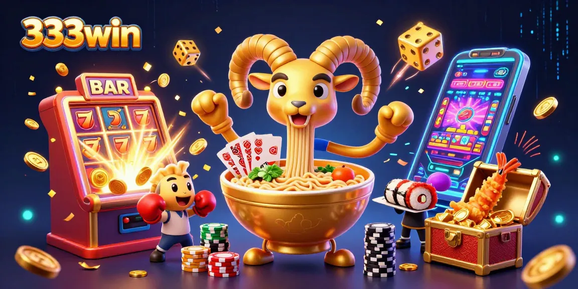 Engage with 333win's captivating 3D casino illustration showcasing vibrant characters and exciting gambling elements.