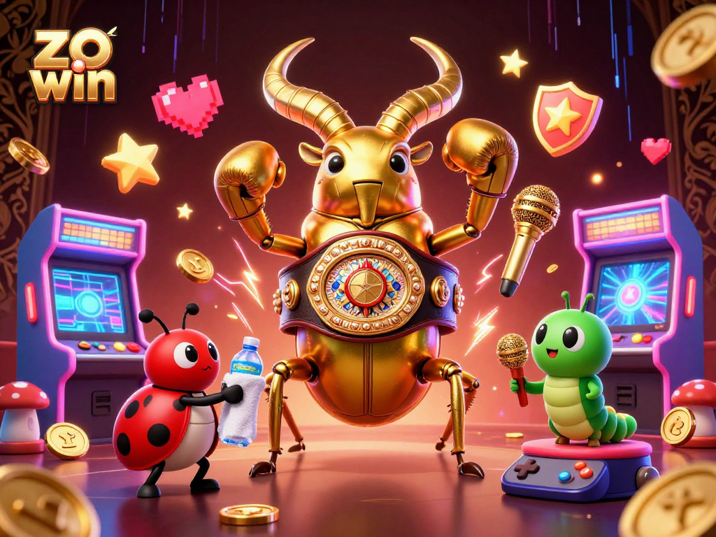 Experience thrilling gameplay at zo win with vibrant casino-themed characters and classic arcade elements.
