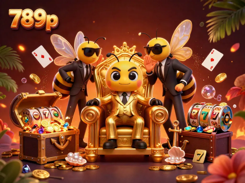 Engage in thrilling gameplay at 789p, with captivating casino elements like gold coins and vibrant slot reels.