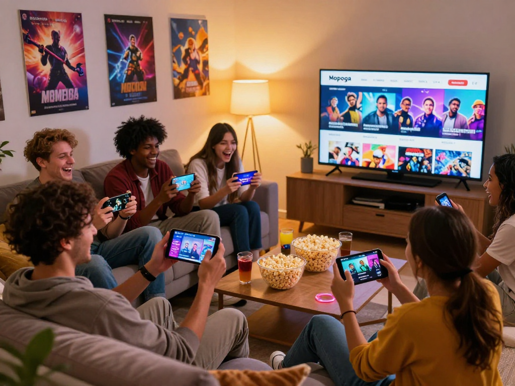 Friends enjoying popular porn games html together in a cozy living room