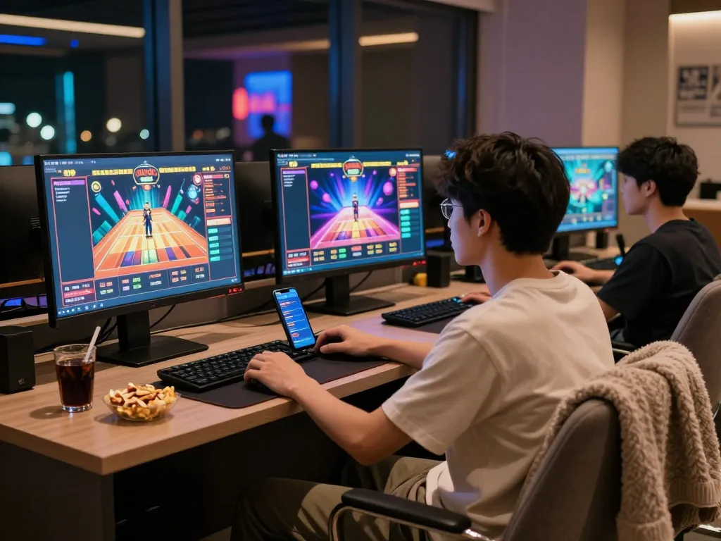 Engaging online betting experience with MM88 at a modern gaming setup.