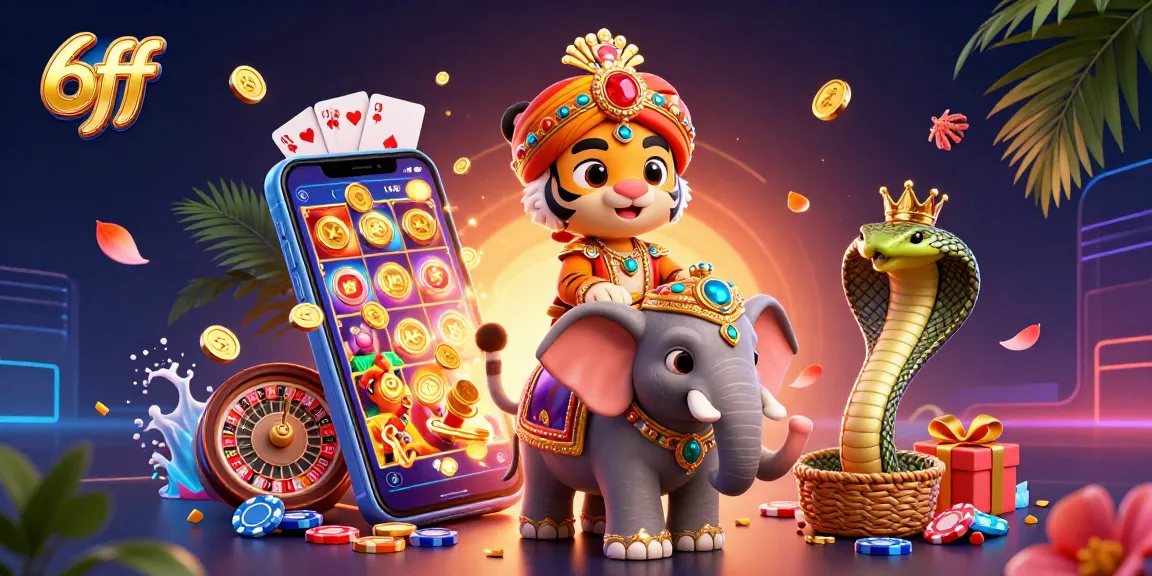 Experience thrilling wins at 6ff casino with an exciting 3D scene filled with games and action.