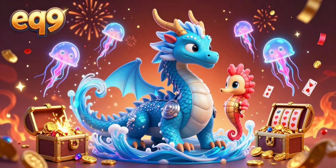 Engage with EQ9's thrilling gameplay featuring a vibrant underwater scene full of excitement and casino-style elements.