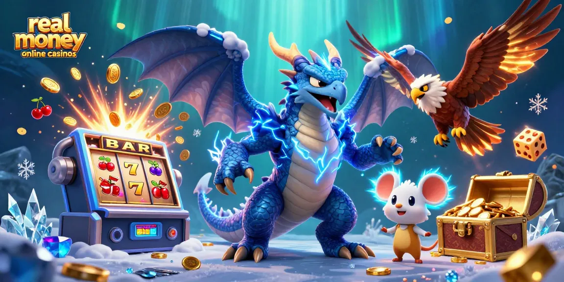 Experience thrilling action in real money online casinos with an explosive slot machine and magical creatures.