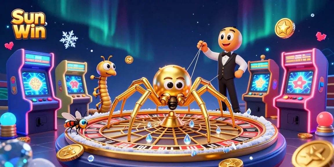 Engage with thrilling gameplay at Sun Win casino, featuring vibrant 3D characters and immersive carnival elements.